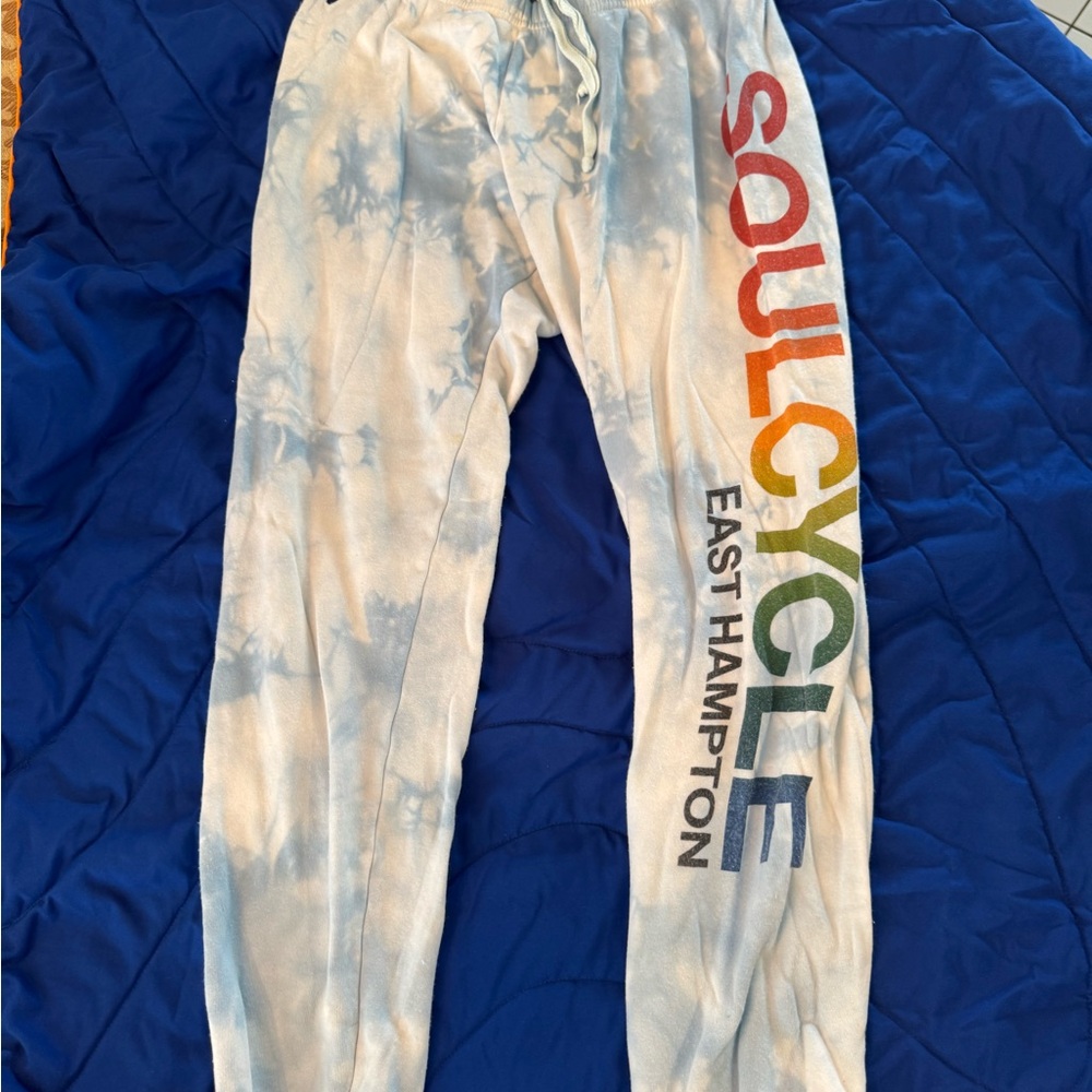 Avia Tie-Dye Sweatpants Blue White Comfortable